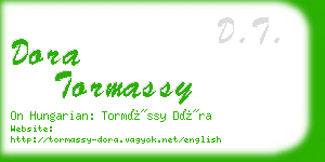 dora tormassy business card